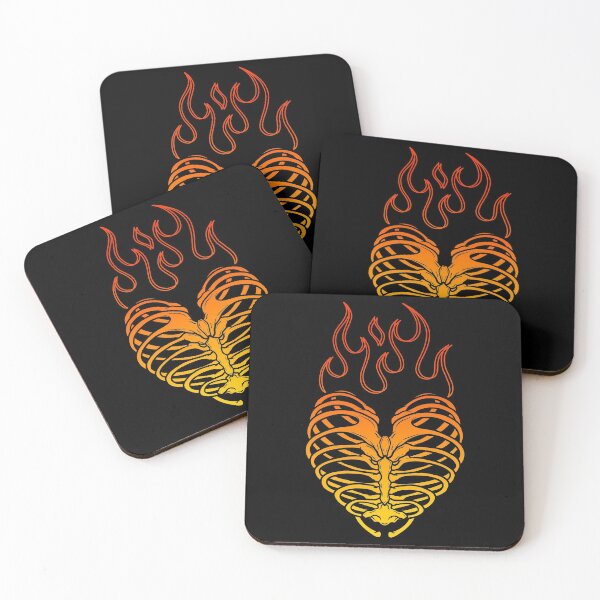 Item preview, Flaming Skeleton Heart (Fill Sunset) designed and sold by SoulArtLove.