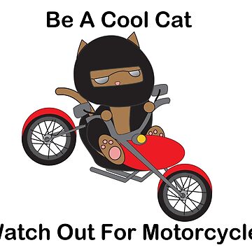 Artwork thumbnail, Motorcycle Biker Cat by ValeriesGallery
