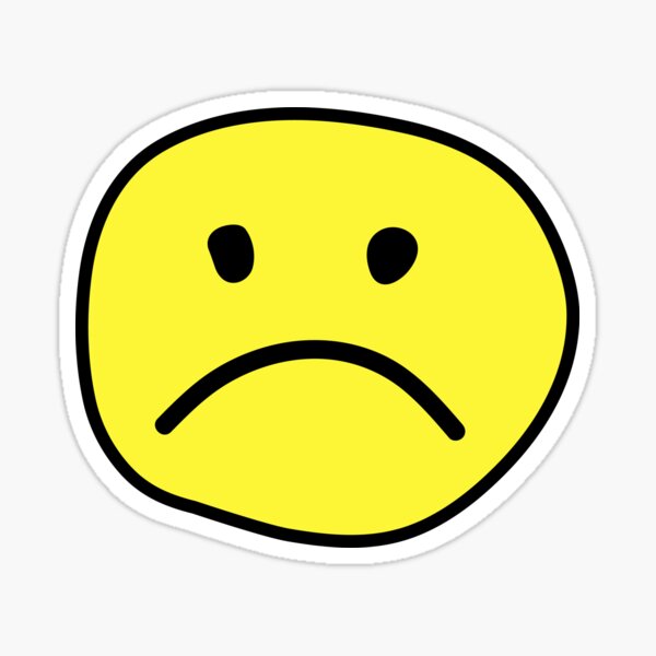 Sad Face Emoji Stickers for Sale