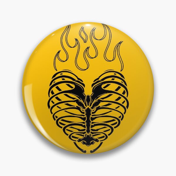 Item preview, Flaming Skeleton Heart (Fill Black) designed and sold by SoulArtLove.