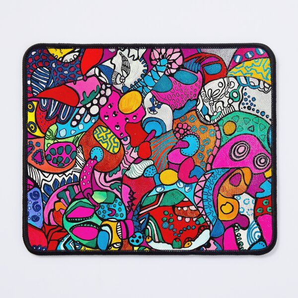 Item preview, 15. ROBOT colorful abstract rainbow doodling crazy pink art designed and sold by Veera Zukova.