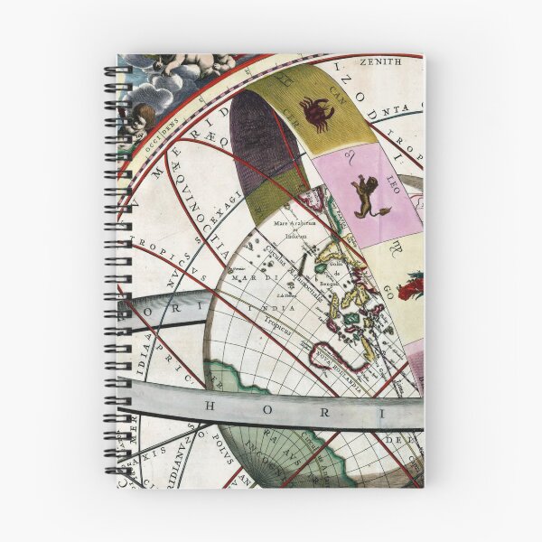 Item preview, Earth's celestial circles, 1708 designed and sold by vintagemapstore.