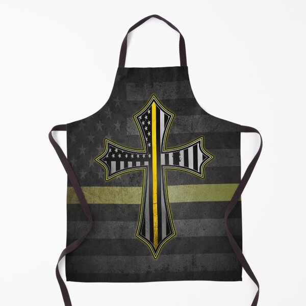 Item preview, Thin Yellow Line American Flag Cross designed and sold by artistwill.