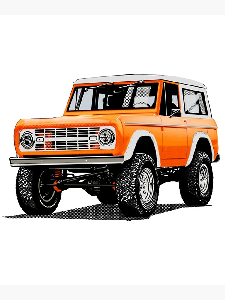 : Classic 1970's Ford Bronco T-Shirt 4x4 Early Model Orange  Bronco Vintage Retro Truck : Clothing, Shoes & Jewelry