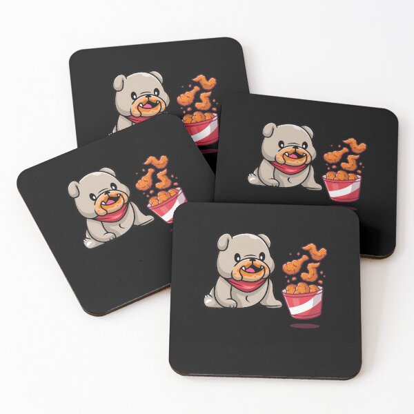 Item preview, Cute French Bulldog Fried Chicken Lovers designed and sold by SparrowLag.