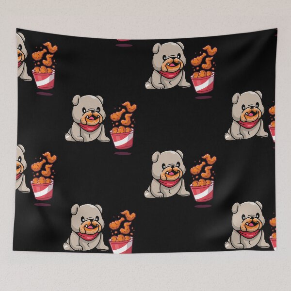 Item preview, Cute French Bulldog Fried Chicken Lovers designed and sold by SparrowLag.