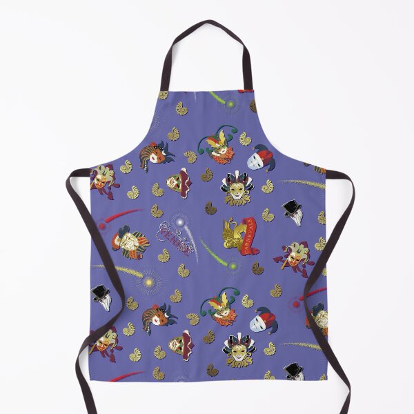 Item preview, Pattern - Toss of masks homage to Venice Carnival - On Periwinkle designed and sold by Eejee-SK.