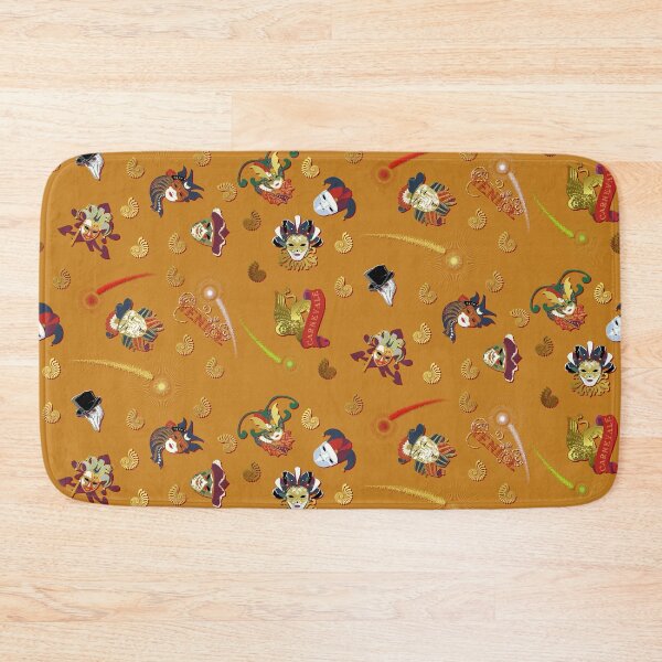 Item preview, Pattern - Toss of masks homage to Venice Carnival - On Orange designed and sold by Eejee-SK.