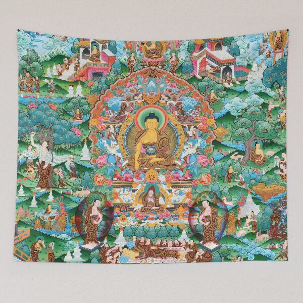 Item preview, Mandala 83 Life Of Buddha Thangka designed and sold by GuyBlank.