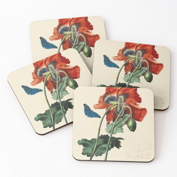 Item preview, Red Poppies by Redouté, 1834 (édition classique) designed and sold by GalBotanique.