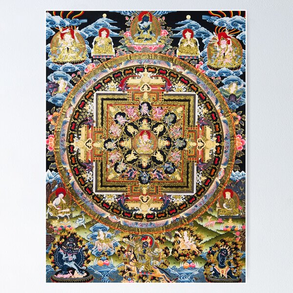 Item preview, Mandala 85 Pink Gold Blue Mandala designed and sold by GuyBlank.