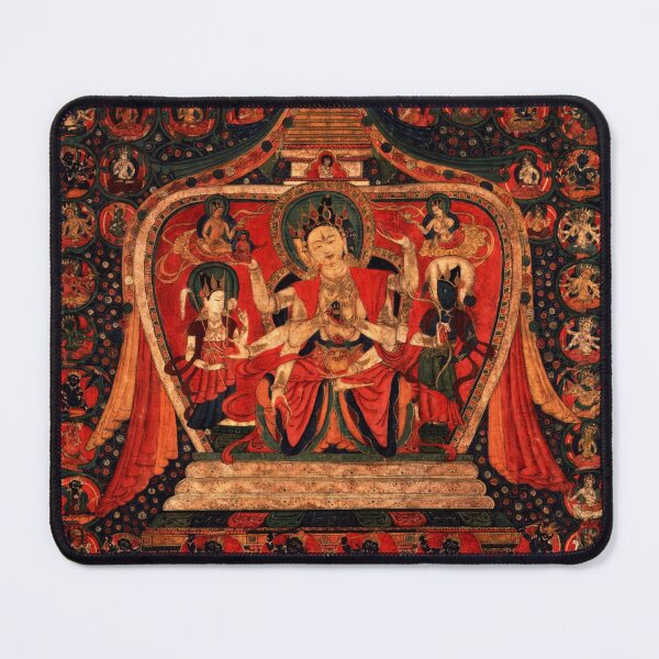 Item preview, Mandala 86 Ushnishavijaya Buddhist Deity Tangka designed and sold by GuyBlank.