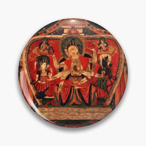 Item preview, Mandala 86 Ushnishavijaya Buddhist Deity Tangka designed and sold by GuyBlank.