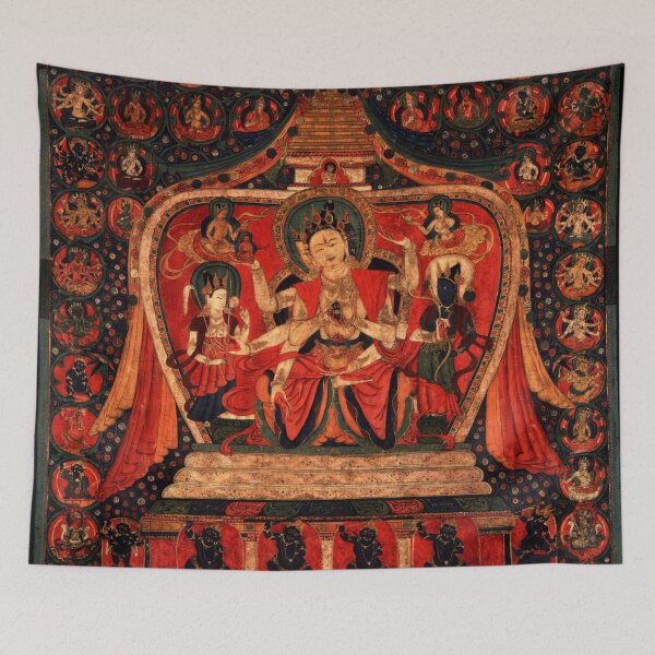 Item preview, Mandala 86 Ushnishavijaya Buddhist Deity Tangka designed and sold by GuyBlank.