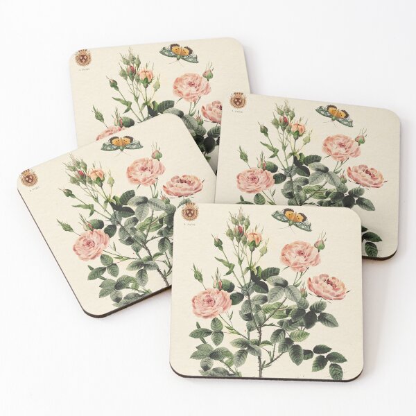 Item preview, Rose Pompon by Redouté, 1824 (édition classique) designed and sold by GalBotanique.