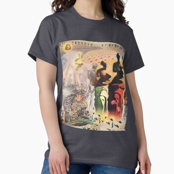 T-SHIRT SALVADOR DALI illustration ART arty BLANC white // TAILLE-SIZE S-M-L -XL
