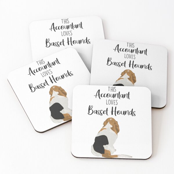 Item preview, This Accountant Loves Basset Hounds designed and sold by Little Fuzz Shop.