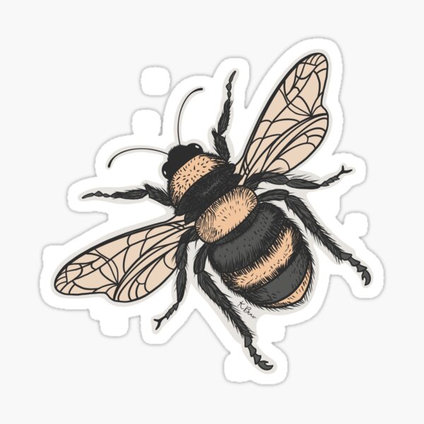 Simple bee sticker