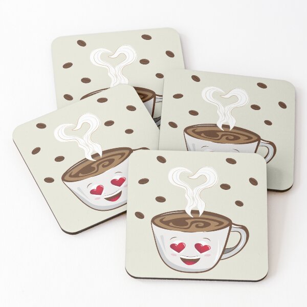 Item preview, kawaii cup of Coffee, eyes heart designed and sold by AliensRich.