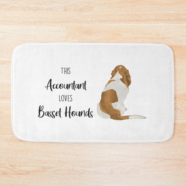 Item preview, This Accountant Loves Basset Hounds | Tan/White designed and sold by Little Fuzz Shop.