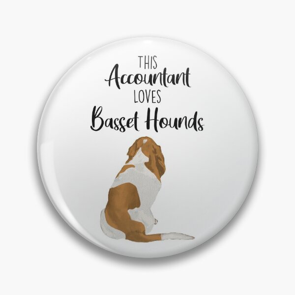 Item preview, This Accountant Loves Basset Hounds | Tan/White designed and sold by Little Fuzz Shop.