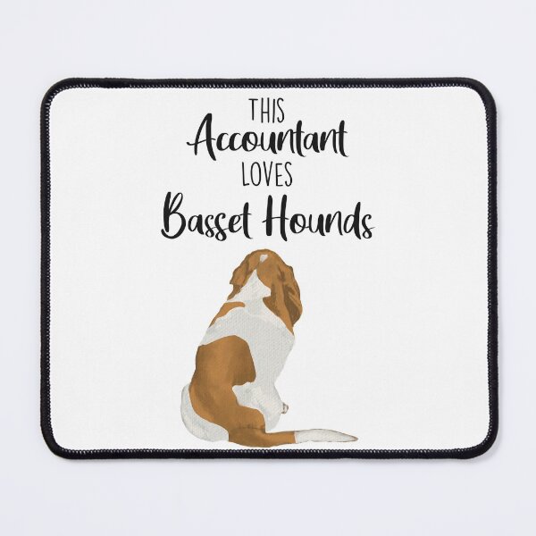 Item preview, This Accountant Loves Basset Hounds | Tan/White designed and sold by Little Fuzz Shop.