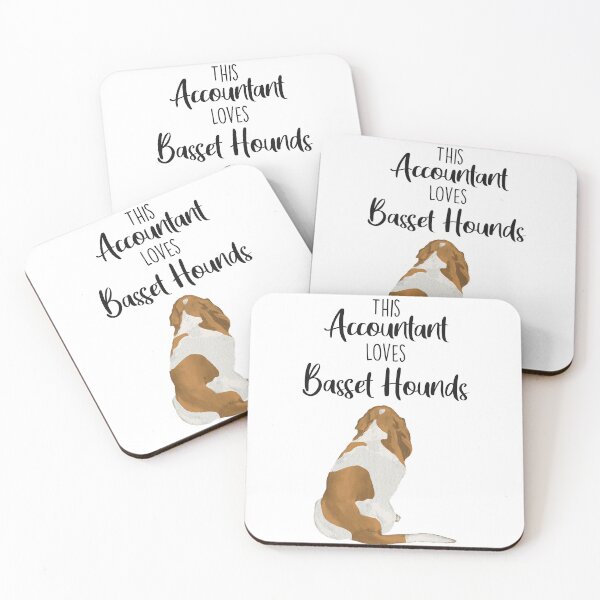 Item preview, This Accountant Loves Basset Hounds | Tan/White designed and sold by Little Fuzz Shop.
