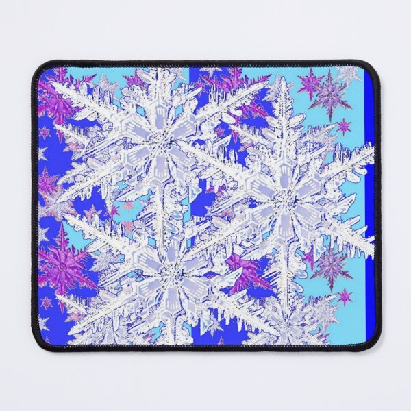 Item preview, WINTER HOLIDAY SNOWFLAKES  ABSTRACT BLUE ART designed and sold by sharlesart.