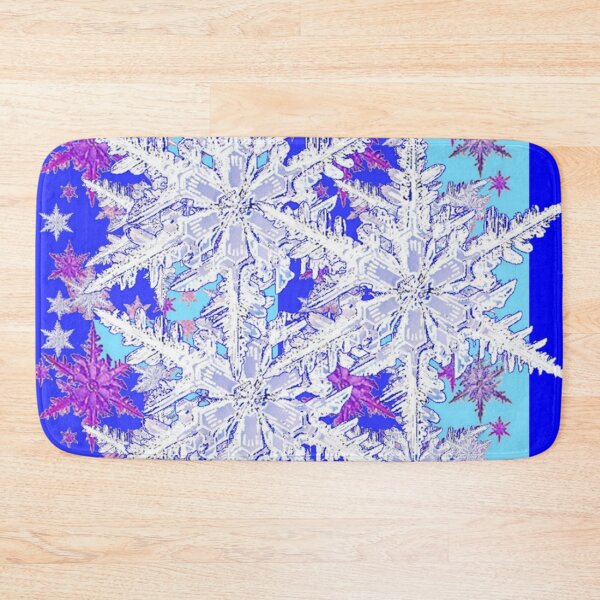 Item preview, WINTER HOLIDAY SNOWFLAKES  ABSTRACT BLUE ART designed and sold by sharlesart.