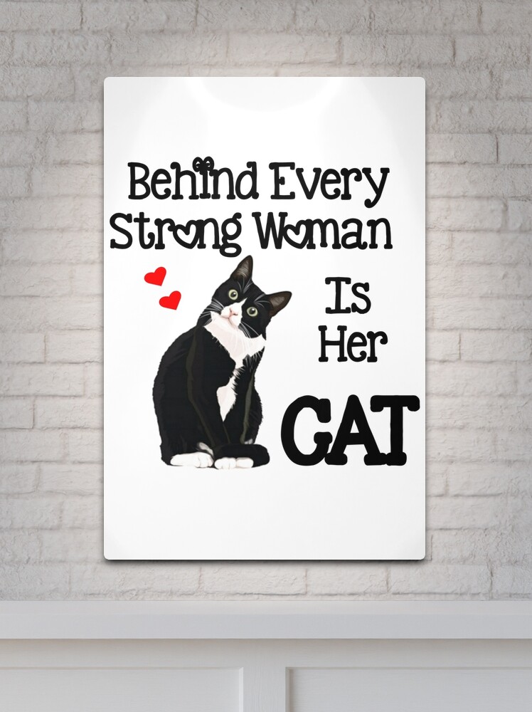 Carte de vœux for Sale avec l'œuvre « Derrière chaque femme forte se trouve  son cadeau drôle de chat pour maman chat » de l'artiste Tema01