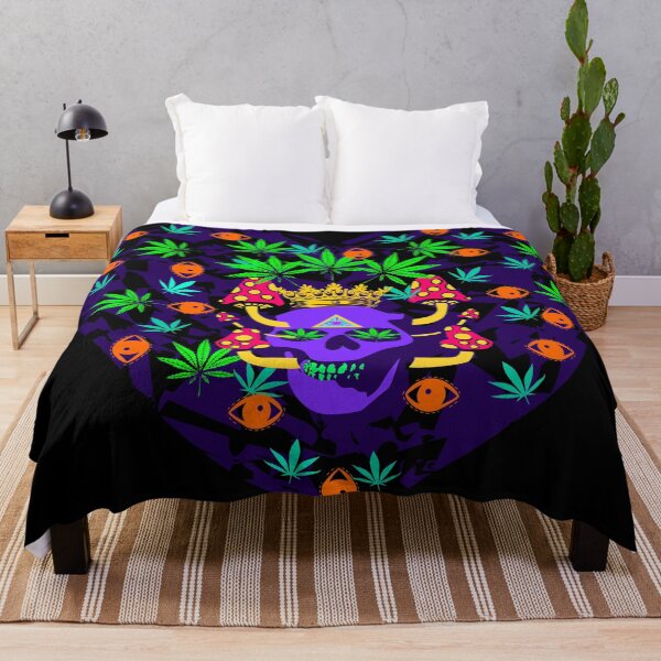 Item preview, Human skull and cannabis art designed and sold by bonnashejve.