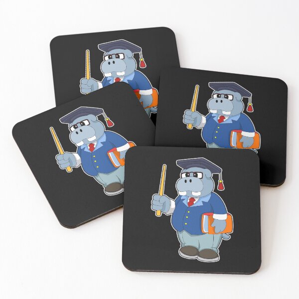 Item preview, Hippo as Professor with Book designed and sold by Snabdesign84.