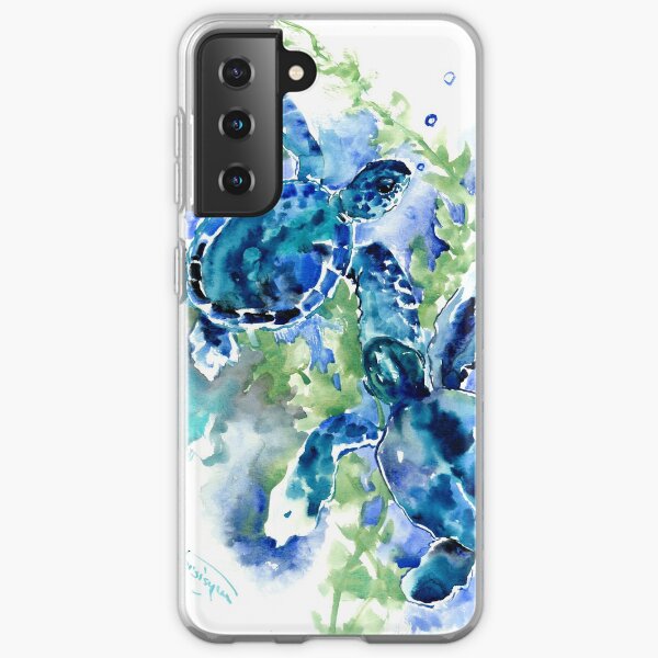 Sea Turtles Turquoise BLue design Samsung Galaxy Soft Case