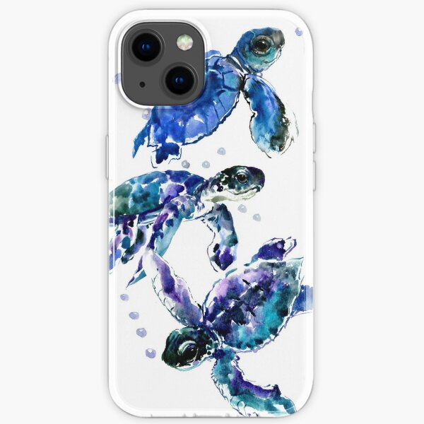Tres tortugas marinas Funda blanda para iPhone