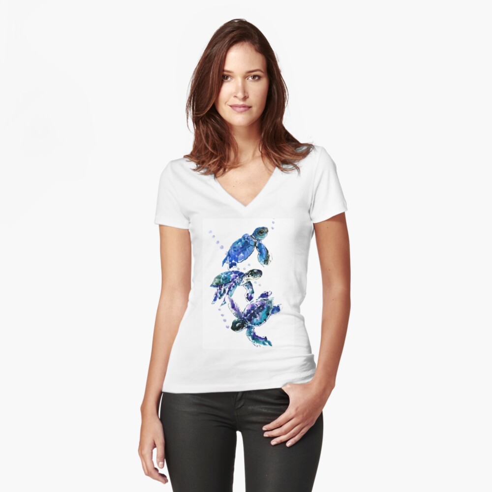 Item preview, Fitted V-Neck T-Shirt designed and sold by surenart.