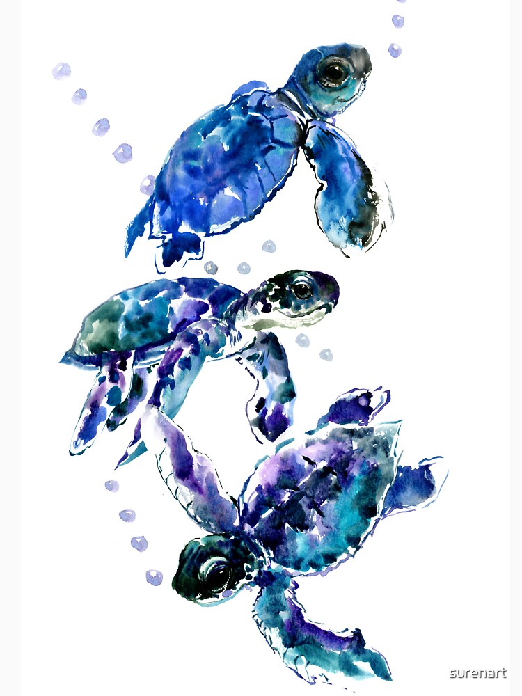 Thumbnail 7 of 7, Classic T-Shirt, Three Sea Turtles designed and sold by surenart.