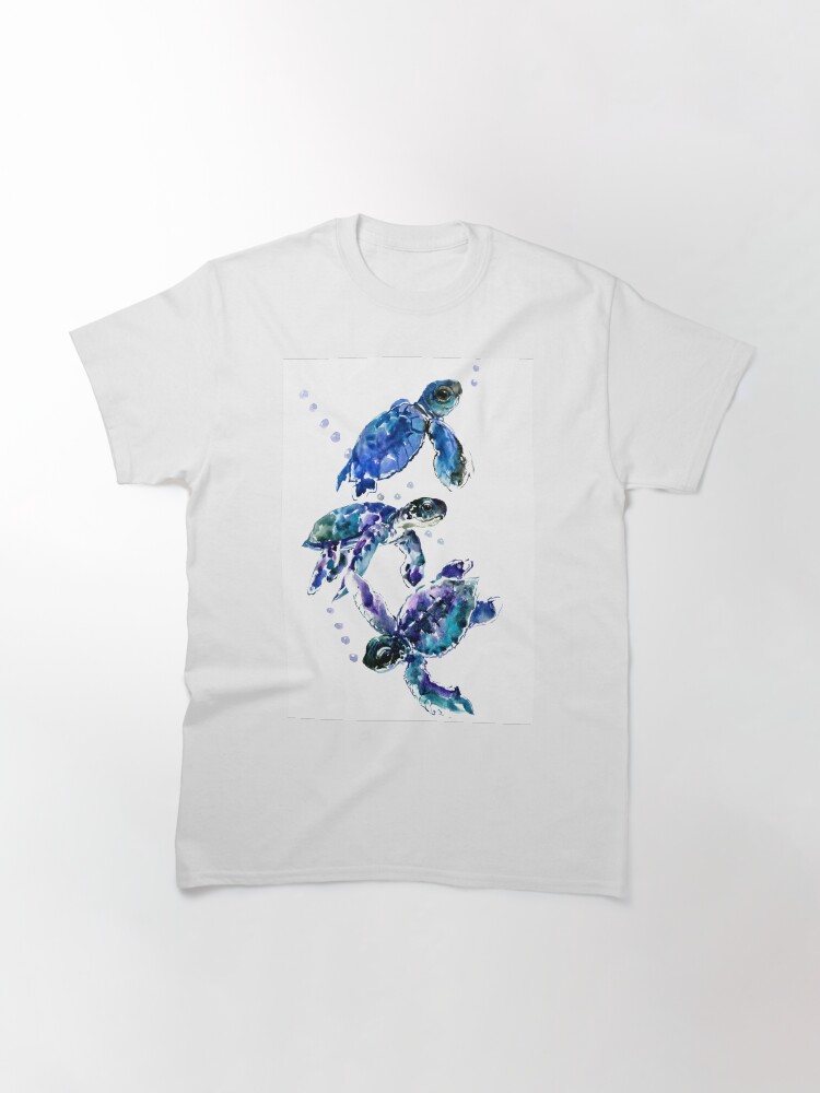 Thumbnail 3 of 7, Classic T-Shirt, Three Sea Turtles designed and sold by surenart.