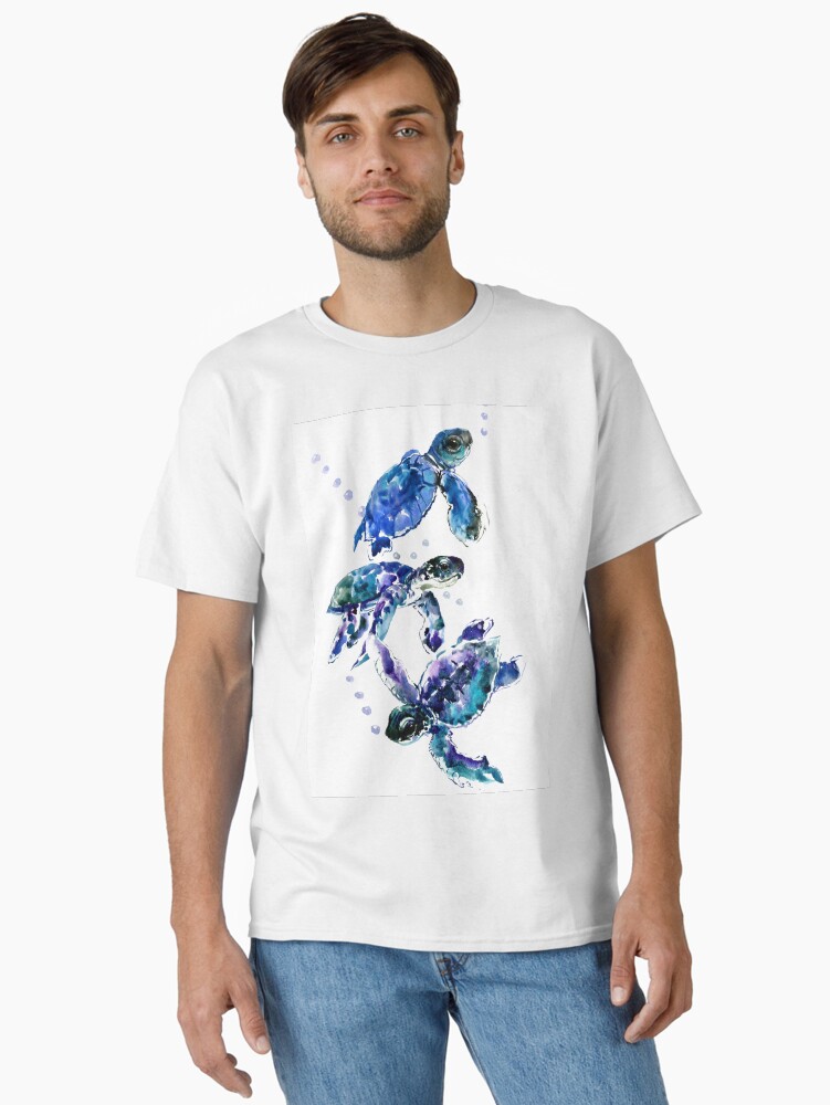 Thumbnail 1 of 7, Classic T-Shirt, Three Sea Turtles designed and sold by surenart.