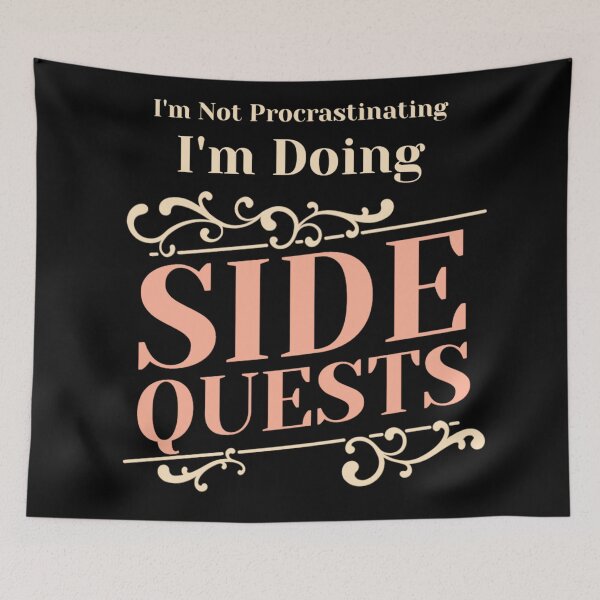 Item preview, Not Procrastinating Side Quests Funny RPG Gamer designed and sold by Paula Helit.