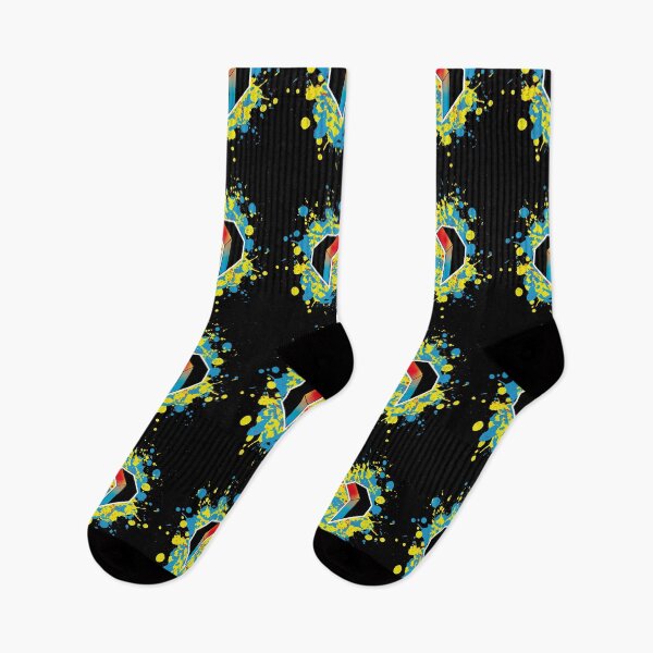 Item preview, The letter M on blobs of colored paint designed and sold by ElenaSteinbach.