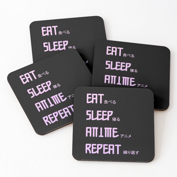 Item preview, EAT SLEEP ANIME REPEAT designed and sold by ErmessThiings.