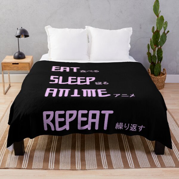 Item preview, EAT SLEEP ANIME REPEAT designed and sold by ErmessThiings.