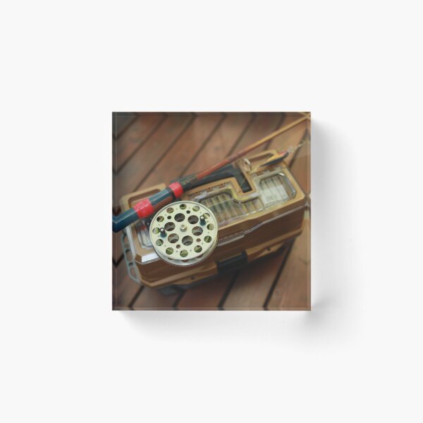 Item preview, fishing rod with big reel still life designed and sold by mrivserg.