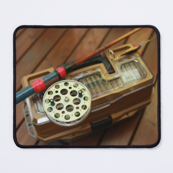 Item preview, fishing rod with big reel still life designed and sold by mrivserg.