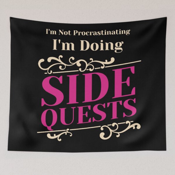 Item preview, Not Procrastinating Side Quests Funny RPG Gamer designed and sold by Paula Helit.