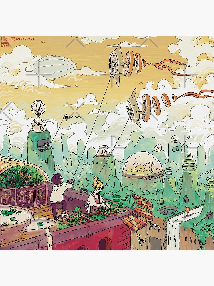 Looking for solarpunk city art for wallpaper background of my