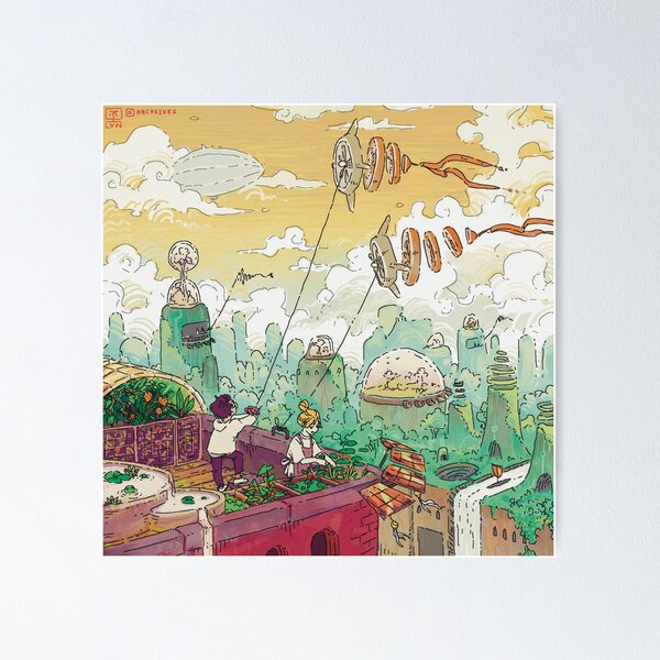 Item preview, Solarpunk City designed and sold by jars.drawings.