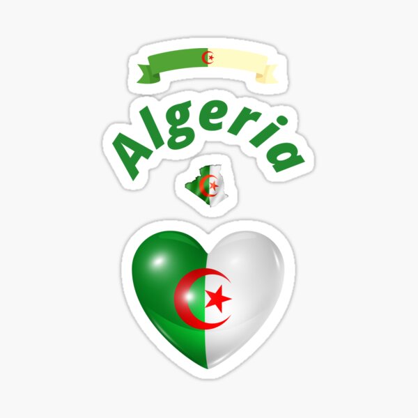 I LOVE ALGERIA vinyl bumper sticker decal heart gift 