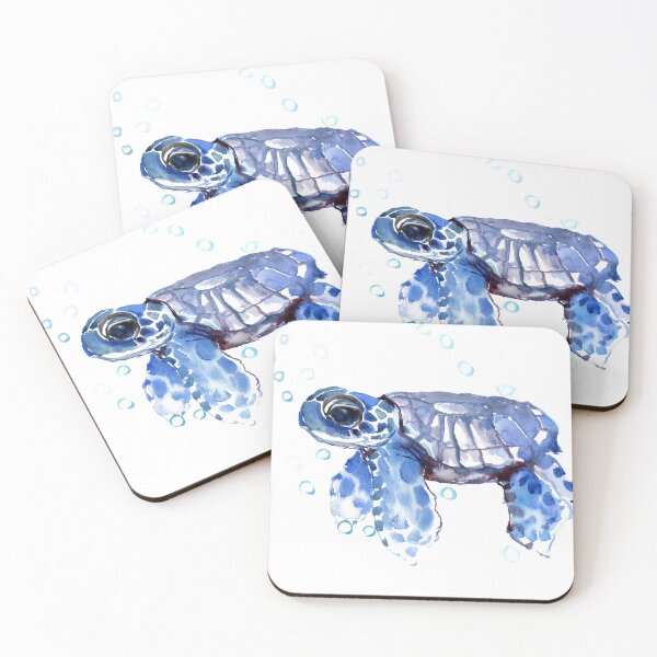 Item preview, Sea Turtle, cute Turtle Blue turtle designed and sold by surenart.