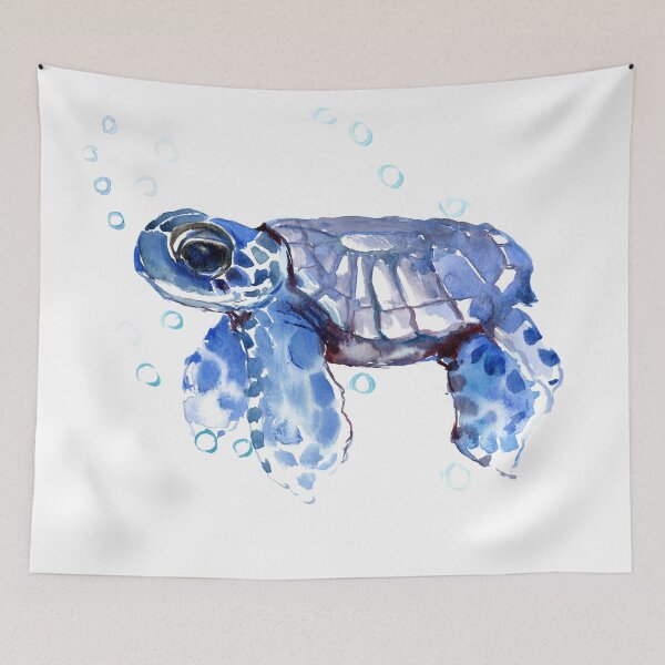 Item preview, Sea Turtle, cute Turtle Blue turtle designed and sold by surenart.